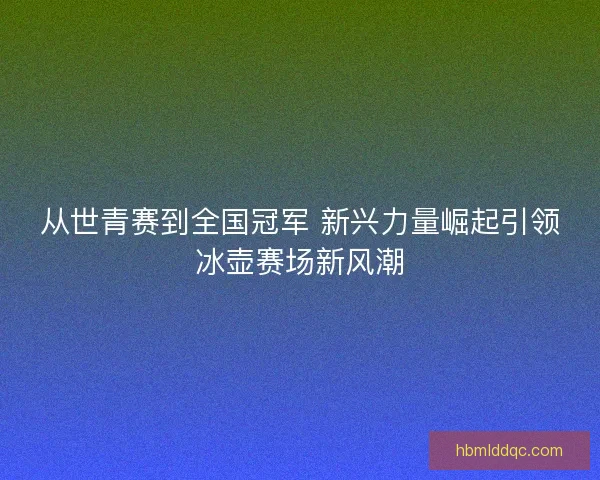 从世青赛到全国冠军 新兴力量崛起引领冰壶赛场新风潮
