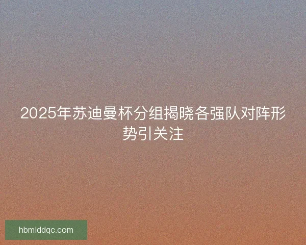 2025年苏迪曼杯分组揭晓各强队对阵形势引关注 2025年苏迪曼杯分组揭晓各强队对阵形势引关注